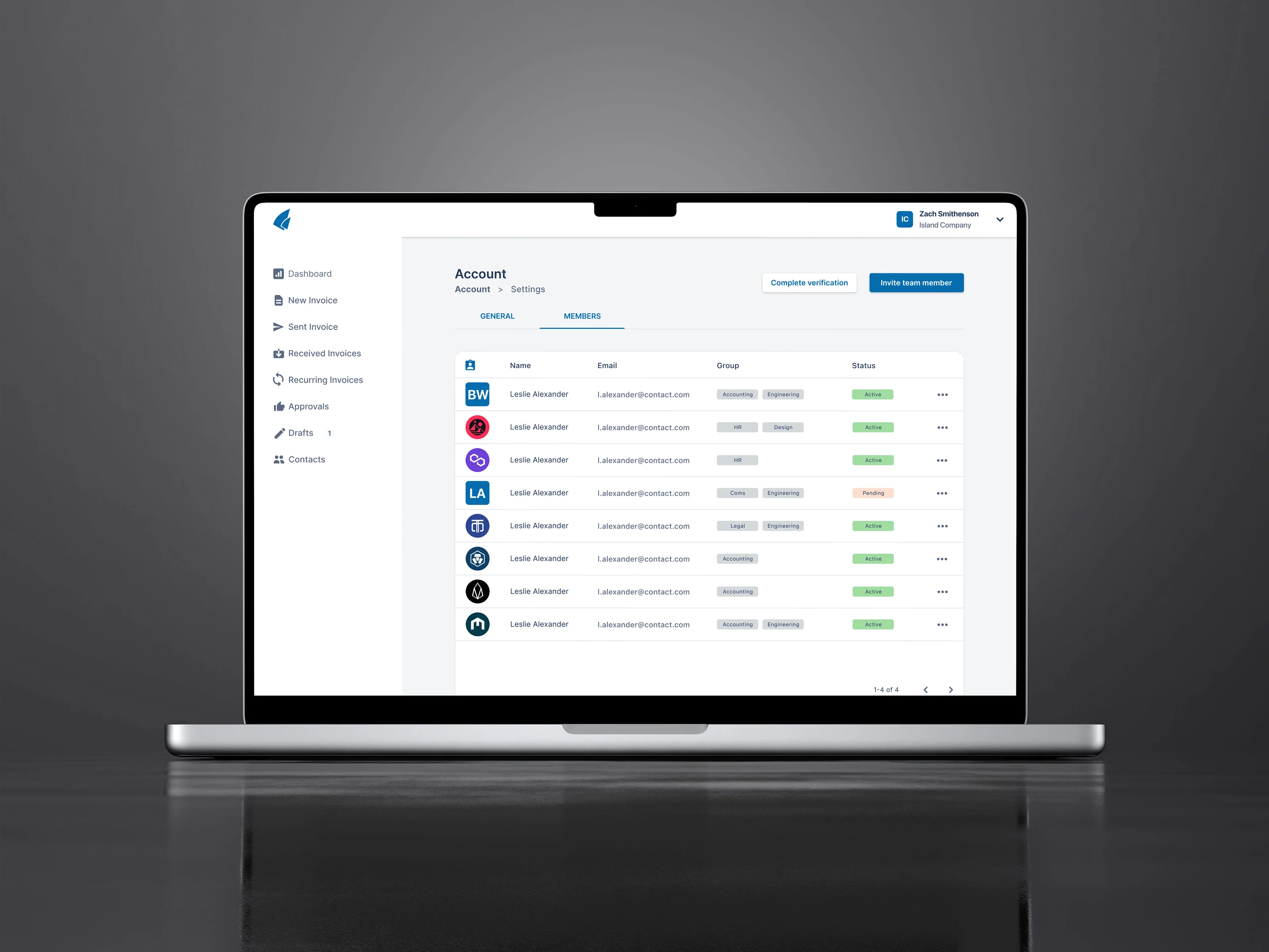 Business accounts in Syro